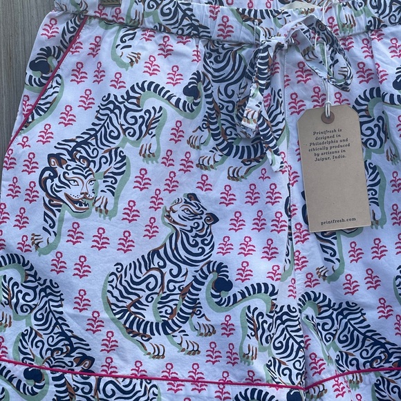 Printfresh Organic Cotton Tiger Queen Pajama Shorts - Picture 8 of 8